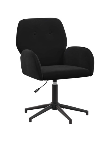 Sedia da scrivania girevole 54 x 55 x 90 cm Nero Velluto