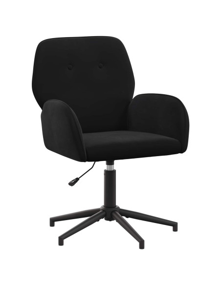 Sedia da scrivania girevole 54 x 55 x 90 cm Nero Velluto