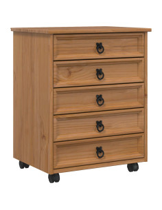 Armadietto Rotolante con Cassetti CORONA Marrone Miele 2