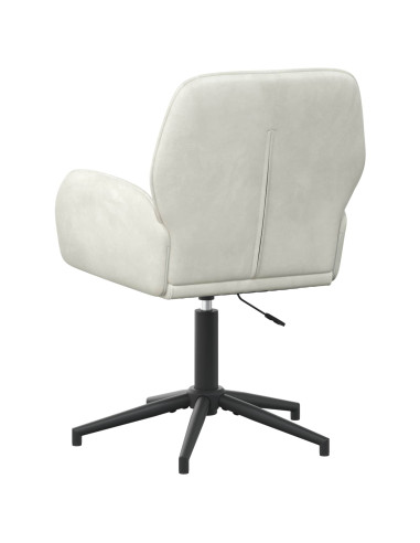 Sedia da scrivania girevole 54 x 55 x 90 cm Crema Velluto