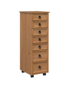 Armadietto Rotolante con Cassetti CORONA Marrone Miele 2