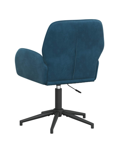 Sedia da scrivania girevole 54 x 55 x 90 cm Blu Velluto