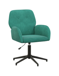 Sedia da scrivania girevole 54 x 55 x 90 cm Turchese Velluto 2