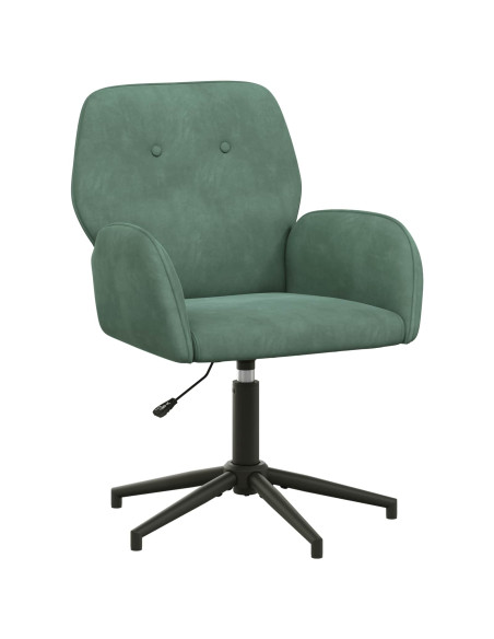 Sedia da scrivania girevole 54 x 55 x 90 cm Verde Mare Velluto