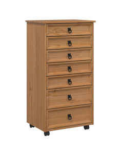 Armadietto Rotolante con Cassetti CORONA Marrone Miele 2