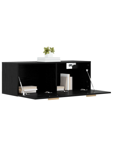 Armadietto a muro Rovere nero 100 x 36,5 x 35 cm