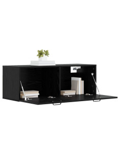 Armadietto a muro Rovere nero 100 x 36,5 x 35 cm 2