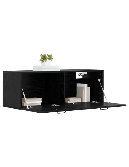 Armadietto a muro Rovere nero 100 x 36,5 x 35 cm
