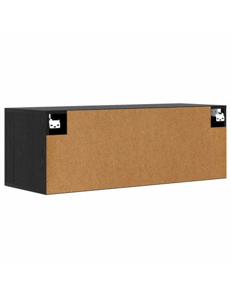 Armadietto a muro Rovere nero 100 x 36,5 x 35 cm