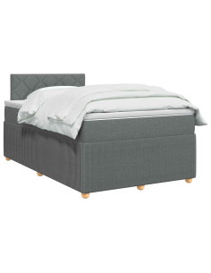 Letto box spring con materasso Grigio Scuro 120 x 200 cm 2