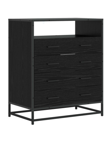 Mobile con Cassetti 4-Cassetto Rovere nero 70 x 41 x 83,5 cm