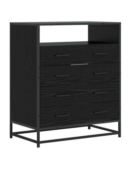 Mobile con Cassetti 4-Cassetto Rovere nero 70 x 41 x 83,5 cm