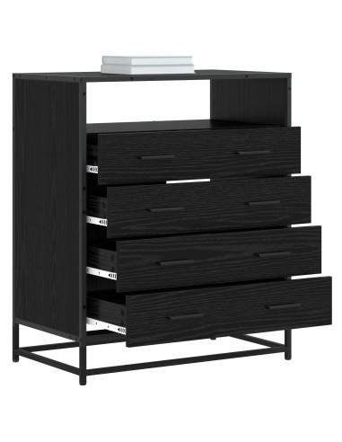 Mobile con Cassetti 4-Cassetto Rovere nero 70 x 41 x 83,5 cm