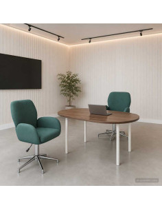 Sedie da scrivania girevoli 2 pz 54 x 58 x 90 cm Verde Scuro