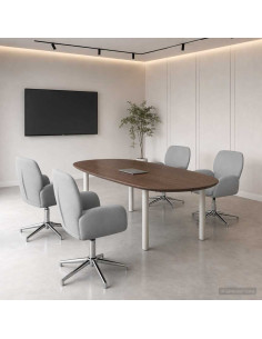 Sedie da scrivania girevoli 4 pz 54 x 58 x 90 cm Grigio Chiaro