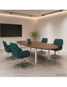 Sedie da scrivania girevoli 4 pz 54 x 58 x 90 cm Verde Scuro