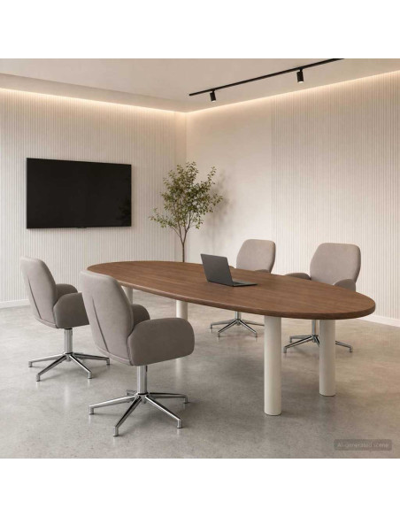 Sedie da scrivania girevoli 4 pz 54 x 58 x 90 cm Tortora