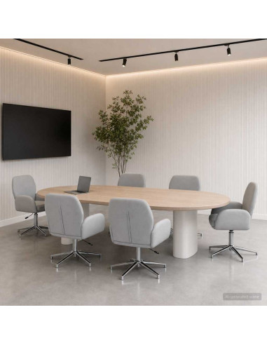 Sedie da scrivania girevoli 6 pz 54 x 58 x 90 cm Grigio Chiaro