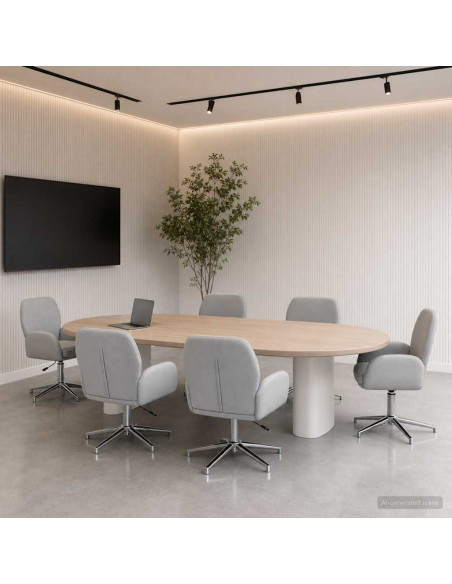 Sedie da scrivania girevoli 6 pz 54 x 58 x 90 cm Grigio Chiaro