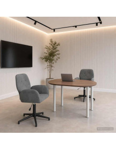 Sedie da scrivania girevoli 2 pz 54 x 55 x 90 cm Grigio Scuro