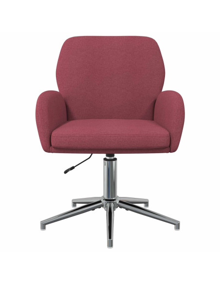 Sedie da scrivania girevoli 2 pz 54 x 58 x 90 cm Rosso Vino
