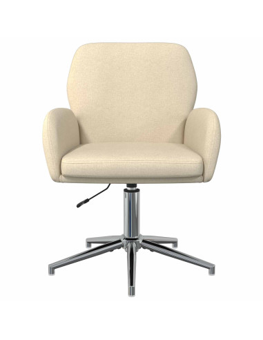 Sedie da scrivania girevoli 2 pz 54 x 58 x 90 cm Crema Tessuto