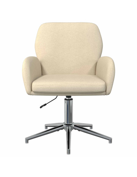 Sedie da scrivania girevoli 2 pz 54 x 58 x 90 cm Crema Tessuto