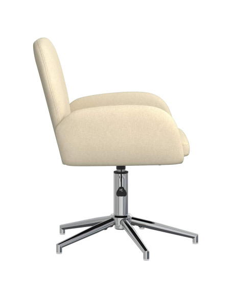 Sedie da scrivania girevoli 2 pz 54 x 58 x 90 cm Crema Tessuto