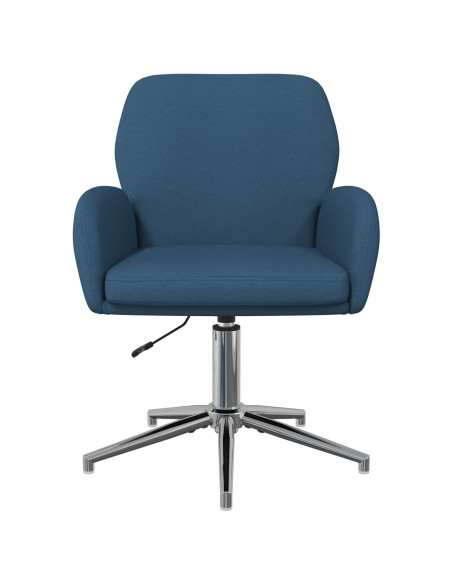 Sedie da scrivania girevoli 2 pz 54 x 58 x 90 cm Blu Tessuto
