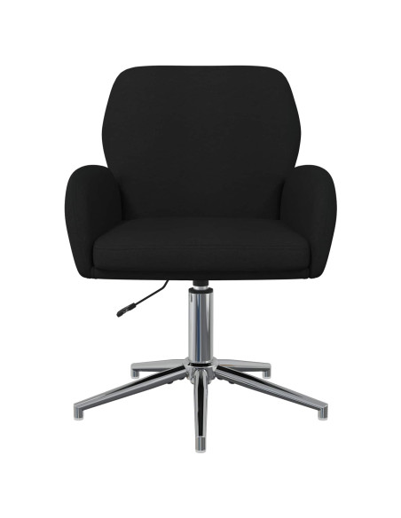 Sedie da scrivania girevoli 4 pz 54 x 58 x 90 cm Nero Tessuto