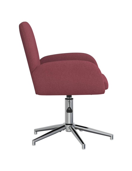 Sedie da scrivania girevoli 4 pz 54 x 58 x 90 cm Rosso Vino