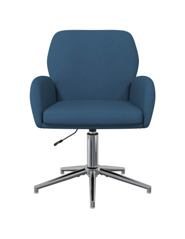 Sedie da scrivania girevoli 4 pz 54 x 58 x 90 cm Blu Tessuto