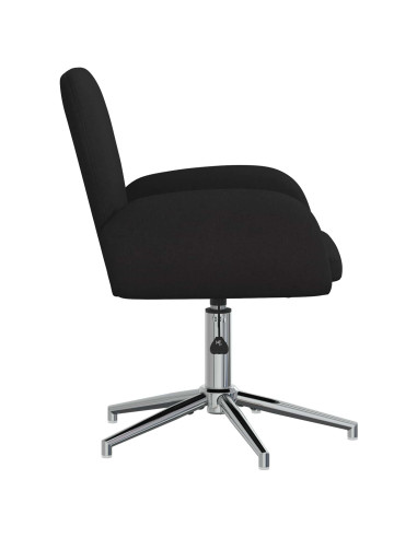 Sedie da scrivania girevoli 6 pz 54 x 58 x 90 cm Nero Tessuto