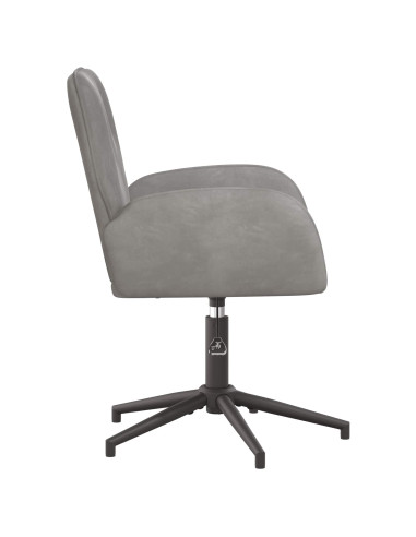 Sedie da scrivania girevoli 2 pz 54 x 55 x 90 cm Grigio Chiaro