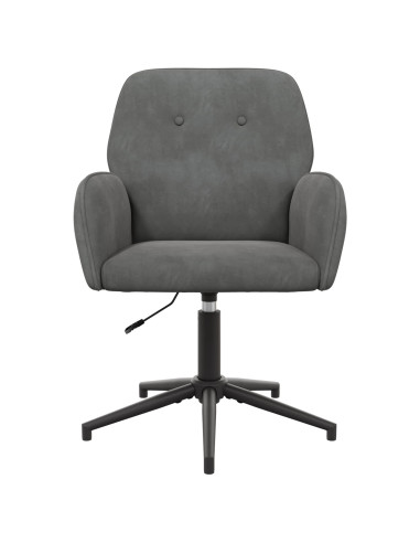 Sedie da scrivania girevoli 2 pz 54 x 55 x 90 cm Grigio Scuro
