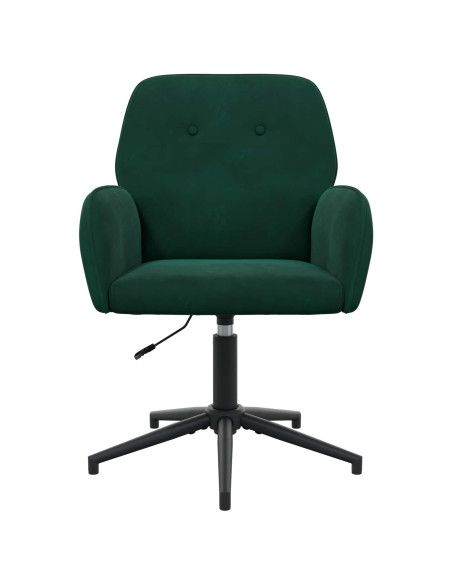 Sedie da scrivania girevoli 2 pz 54 x 55 x 90 cm Verde Scuro