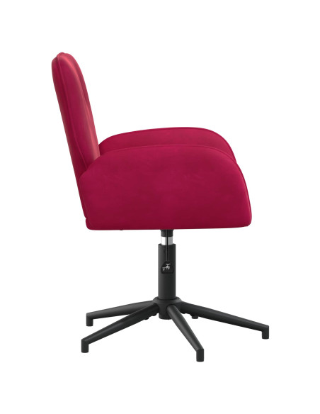 Sedie da scrivania girevoli 2 pz 54 x 55 x 90 cm Rosso Vino