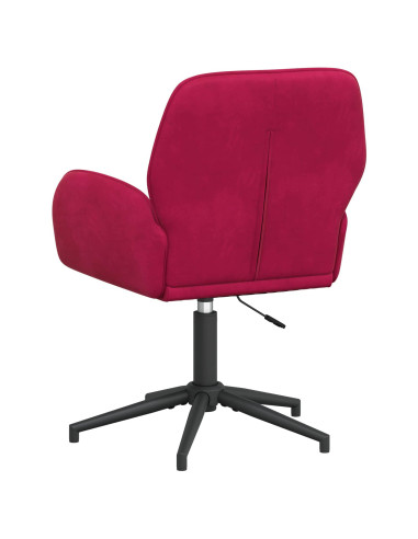 Sedie da scrivania girevoli 2 pz 54 x 55 x 90 cm Rosso Vino