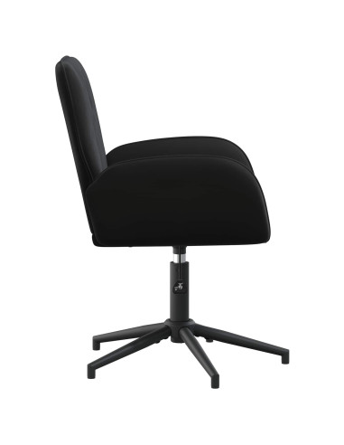 Sedie da scrivania girevoli 2 pz 54 x 55 x 90 cm Nero Velluto