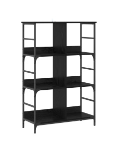 Libreria Rovere nero 78,5 x 33 x 117,5 cm metallo PB
