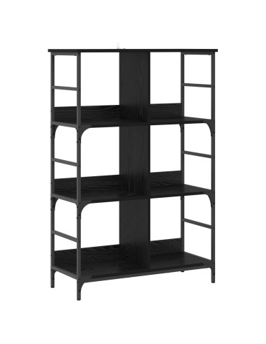 Libreria Rovere nero 78,5 x 33 x 117,5 cm metallo PB