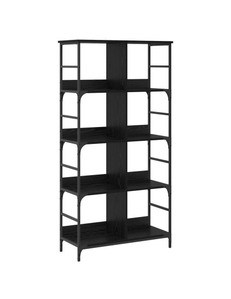 Libreria Rovere nero 78,5 x 33 x 153 cm metallo PB