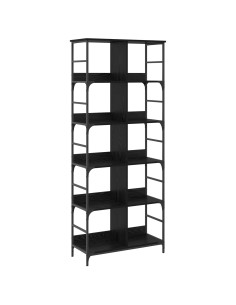 Libreria Rovere nero 78,5 x 33 x 188,5 cm metallo PB