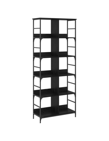 Libreria Rovere nero 78,5 x 33 x 188,5 cm metallo PB