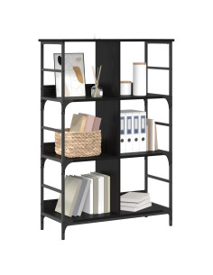 Libreria Rovere nero 78,5 x 33 x 117,5 cm metallo PB 2
