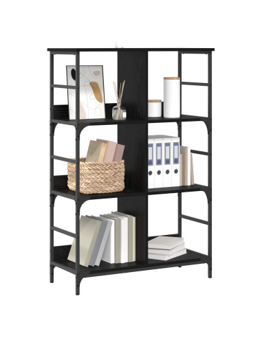Libreria Rovere nero 78,5 x 33 x 117,5 cm metallo PB
