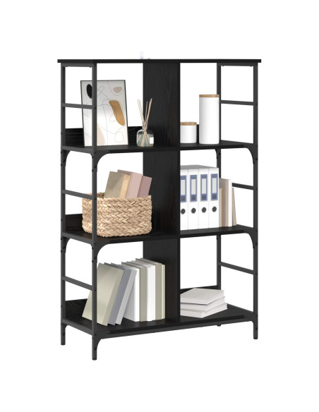 Libreria Rovere nero 78,5 x 33 x 117,5 cm metallo PB