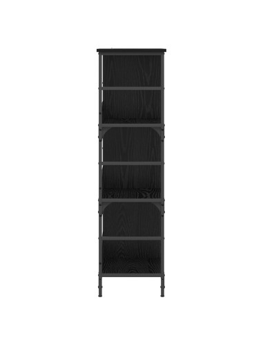 Libreria Rovere nero 78,5 x 33 x 117,5 cm metallo PB