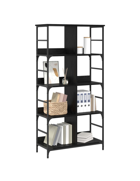 Libreria Rovere nero 78,5 x 33 x 153 cm metallo PB