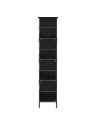 Libreria Rovere nero 78,5 x 33 x 153 cm metallo PB